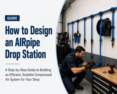 An Air Technician assembling an AirPipe System 
